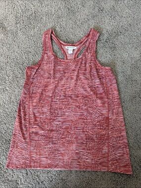 Athleta Red-Pink Space-Dye Racerback Tank